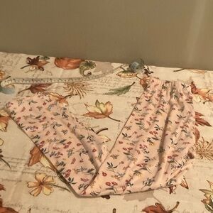 5/$3 Pink Floral Print Leggings